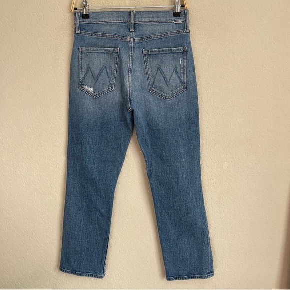 Mother Denim The Pixie Tomcat Crop Not Cut & Pasted Jeans Distressed Button Fly - Picture 6 of 8